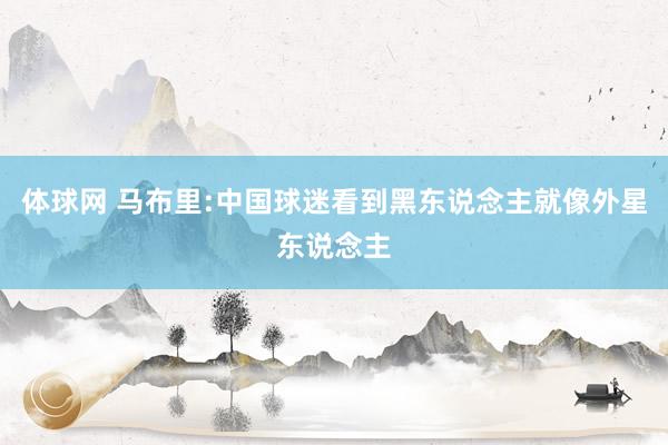 体球网 马布里:中国球迷看到黑东说念主就像外星东说念主