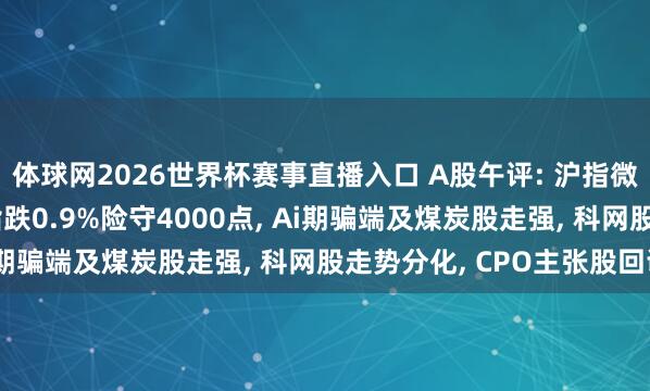 体球网2026世界杯赛事直播入口 A股午评: 沪指微跌0.12%、创业板指跌0.9%险守4000点, Ai期骗端及煤炭股走强, 科网股走势分化, CPO主张股回调