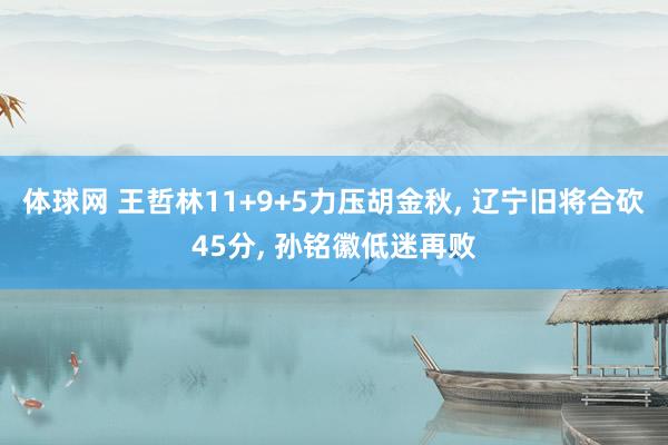 体球网 王哲林11+9+5力压胡金秋, 辽宁旧将合砍45分, 孙铭徽低迷再败