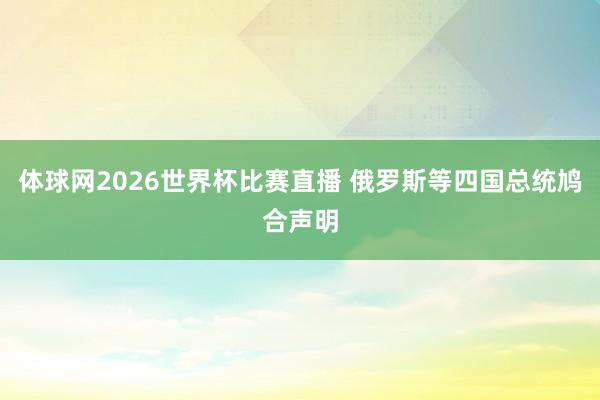体球网2026世界杯比赛直播 俄罗斯等四国总统鸠合声明