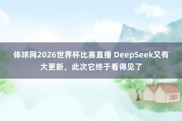 体球网2026世界杯比赛直播 DeepSeek又有大更新，此次它终于看得见了
